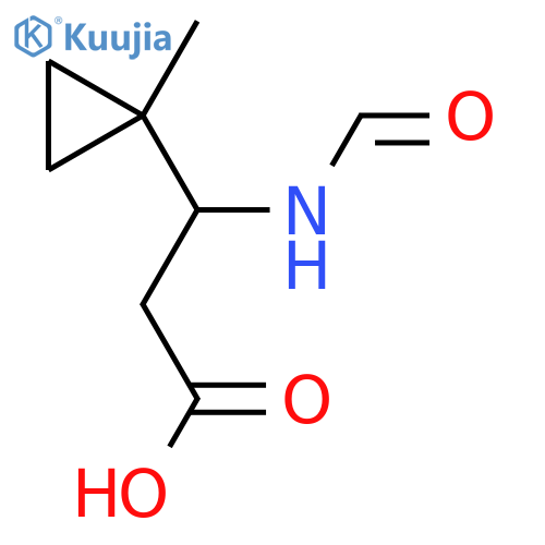 3-formamido-3-(1-methylcyclopropyl)propanoic acid structure