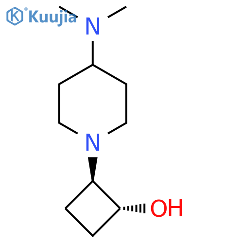 trans-2-[4-(Dimethylamino)piperidin-1-yl]cyclobutan-1-ol structure