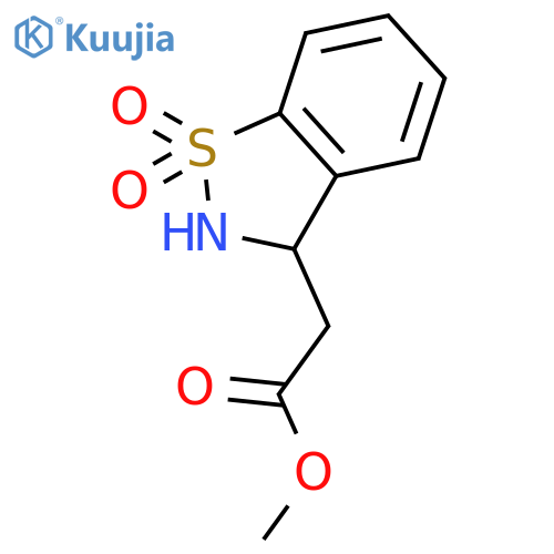 methyl (1,1-dioxido-2,3-dihydro-1,2-benzothiazol-3-yl)acetate structure