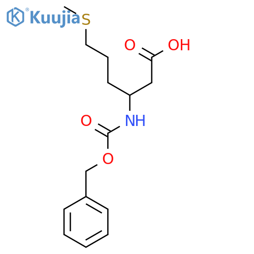 3-{(benzyloxy)carbonylamino}-6-(methylsulfanyl)hexanoic acid structure