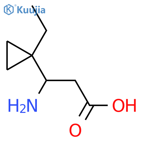 3-amino-3-(1-ethylcyclopropyl)propanoic acid structure