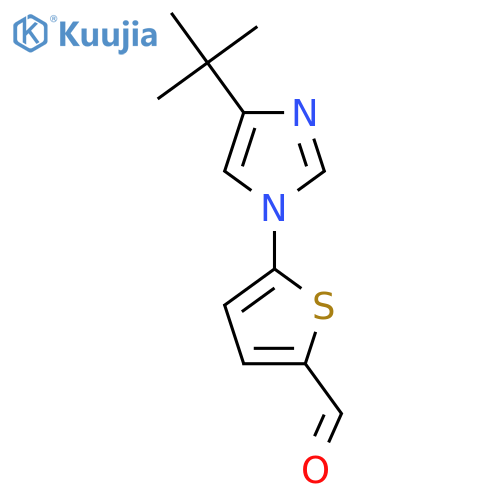 5-(4-tert-butyl-1H-imidazol-1-yl)thiophene-2-carbaldehyde structure