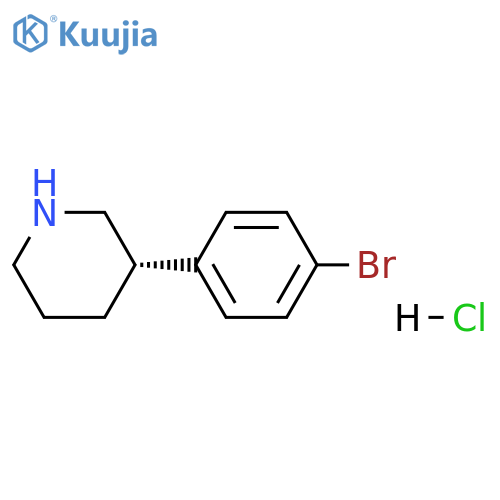 (S)-3-(4-bromophenyl)piperidine hydrochloride structure