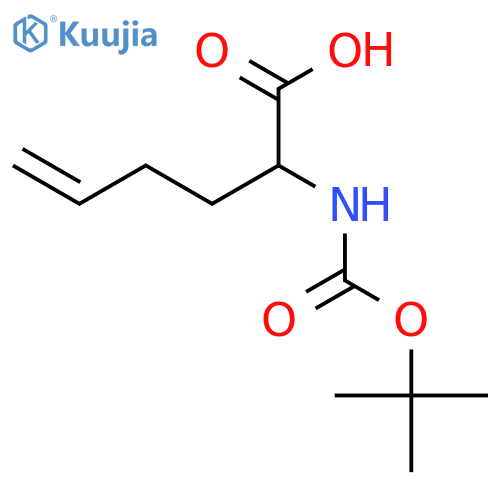 2-{[(tert-butoxy)carbonyl]amino}hex-5-enoic acid structure