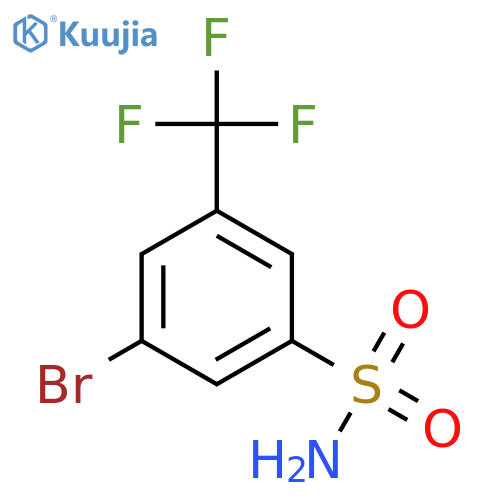 3-bromo-5-(trifluoromethyl)benzene-1-sulfonamide structure