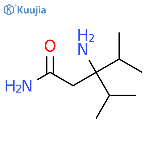 3-amino-4-methyl-3-(propan-2-yl)pentanamide structure