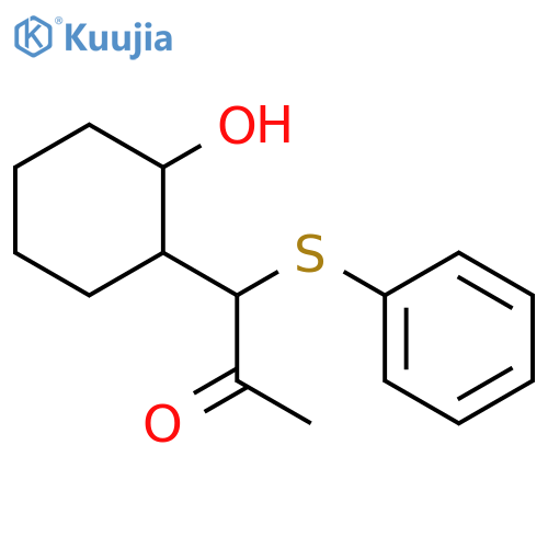 2-Propanone, 1-(2-hydroxycyclohexyl)-1-(phenylthio)- structure