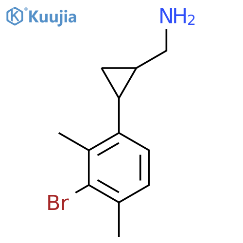 2-(3-bromo-2,4-dimethylphenyl)cyclopropylmethanamine structure