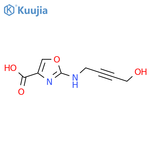 2-(4-hydroxybut-2-yn-1-yl)amino-1,3-oxazole-4-carboxylic acid structure