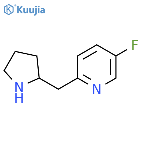 5-fluoro-2-(pyrrolidin-2-yl)methylpyridine structure