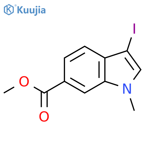 Methyl 3-iodo-1-methyl-1H-indole-6-carboxylate structure
