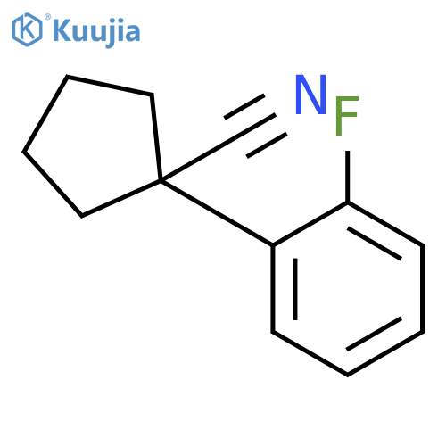 1-(2-fluorophenyl)cyclopentanecarbonitrile structure