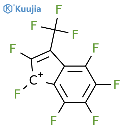 Indenylium, 1,2,4,5,6,7-hexafluoro-3-(trifluoromethyl)- structure
