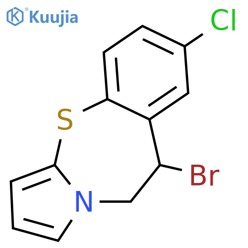 Pyrrolo[2,1-b][1,3]benzothiazepine, 9-bromo-7-chloro-9,10-dihydro- structure