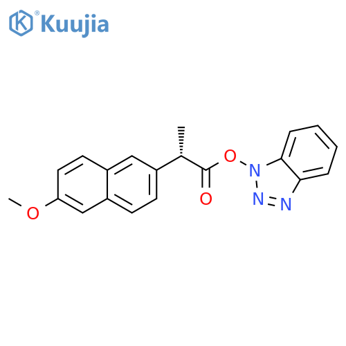 2-Naphthaleneacetic acid, 6-methoxy-α-methyl-, 1H-benzotriazol-1-yl ester, (αS)- structure