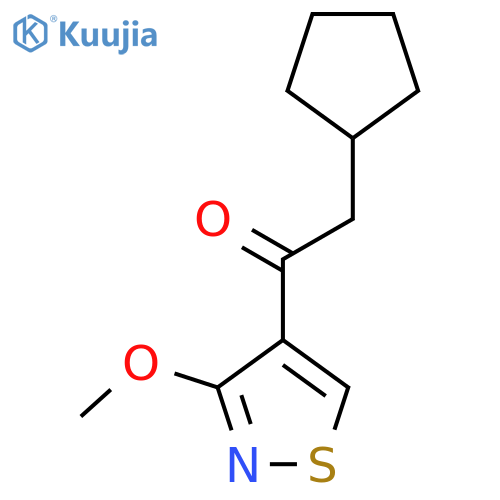 2-cyclopentyl-1-(3-methoxy-1,2-thiazol-4-yl)ethan-1-one structure
