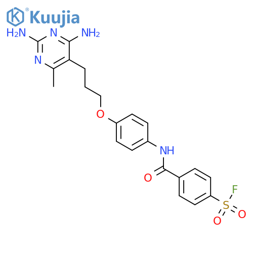 4-[[4-[3-(2,4-diamino-6-methylpyrimidin-5-yl)propoxy]phenyl]carbamoyl]benzenesulfonyl Fluoride structure