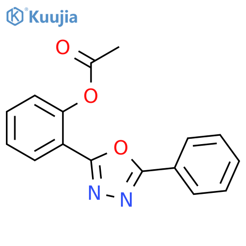 Phenol, 2-(5-phenyl-1,3,4-oxadiazol-2-yl)-, 1-acetate structure