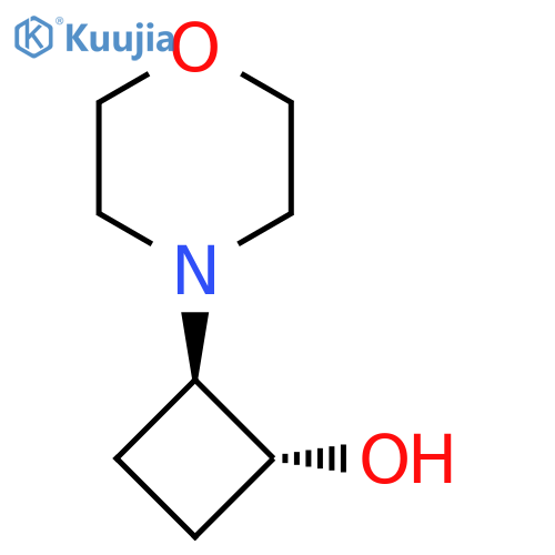 trans-2-(Morpholin-4-yl)cyclobutan-1-ol structure