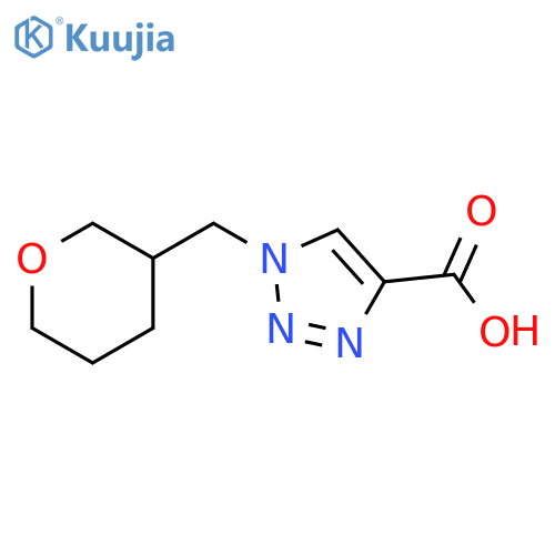 1-[(oxan-3-yl)methyl]-1H-1,2,3-triazole-4-carboxylic acid structure