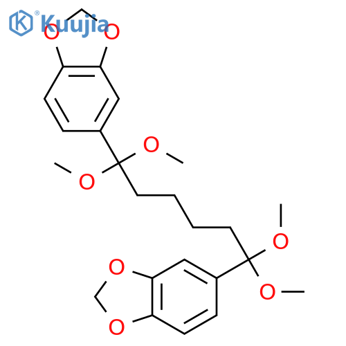 1,1,6,6-tetramethoxy-1,6-bis(3,4-methylenedioxyphenyl)hexane structure