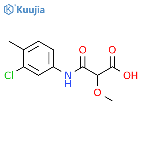 2-[(3-chloro-4-methylphenyl)carbamoyl]-2-methox
yacetic acid structure