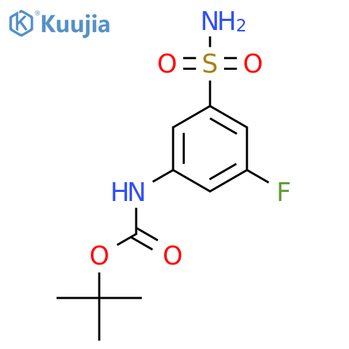 tert-butyl N-(3-fluoro-5-sulfamoylphenyl)carbamate structure
