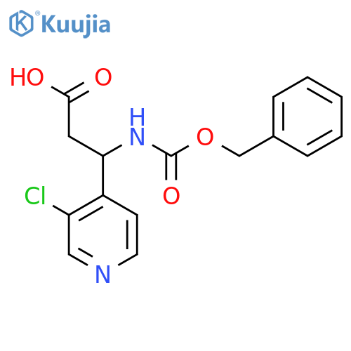3-{(benzyloxy)carbonylamino}-3-(3-chloropyridin-4-yl)propanoic acid structure