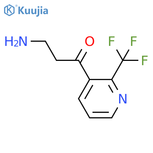 3-amino-1-2-(trifluoromethyl)pyridin-3-ylpropan-1-one structure