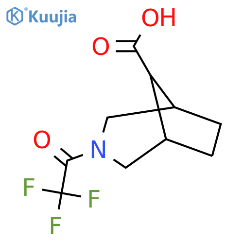 3-(trifluoroacetyl)-3-azabicyclo3.2.1octane-8-carboxylic acid structure