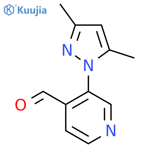 3-(3,5-dimethyl-1H-pyrazol-1-yl)pyridine-4-carbaldehyde structure