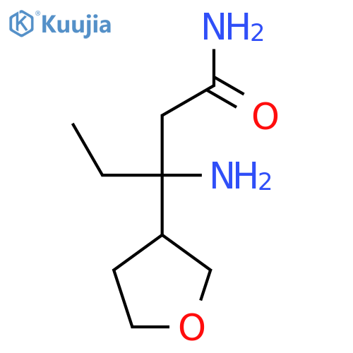 3-amino-3-(oxolan-3-yl)pentanamide structure