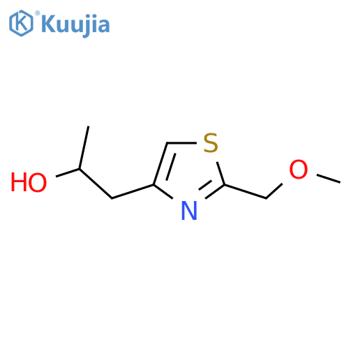 1-2-(methoxymethyl)-1,3-thiazol-4-ylpropan-2-ol structure