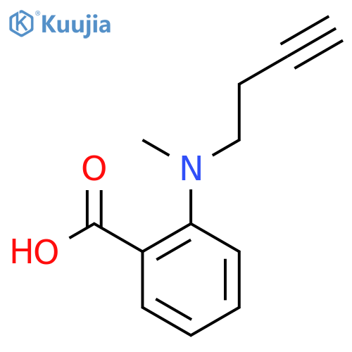 2-(but-3-yn-1-yl)(methyl)aminobenzoic acid structure