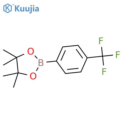 4,4,5,5-Tetramethyl-2-(4-(trifluoromethyl)phenyl)-1,3,2-dioxaborolane structure