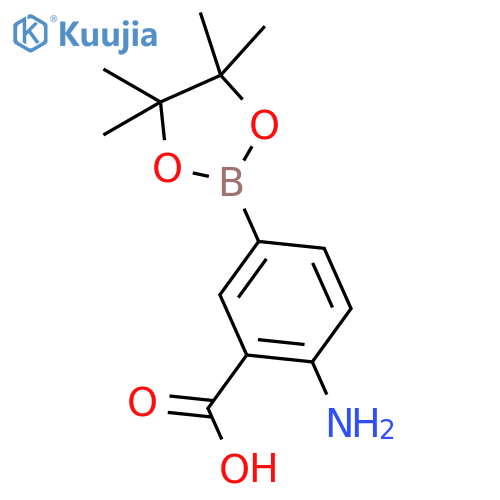 2-Amino-5-(4,4,5,5-tetramethyl-1,3,2-dioxaborolan-2-yl)benzoic acid structure
