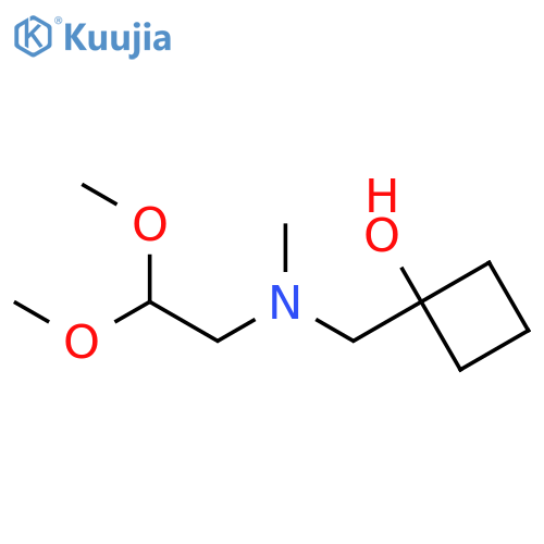 1-{[(2,2-Dimethoxyethyl)(methyl)amino]methyl}cyclobutan-1-ol structure