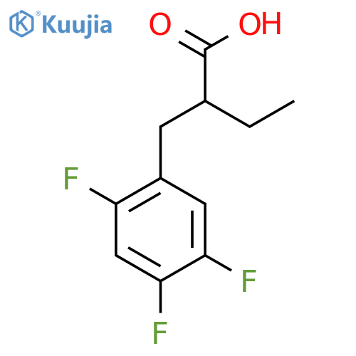 2-(2,4,5-trifluorophenyl)methylbutanoic acid structure