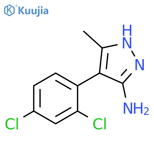 4-(2,4-Dichlorophenyl)-5-methyl-1H-pyrazol-3-amine structure