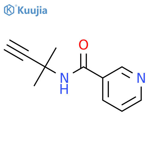 N-3'-(1,1-dimethyl-2-propynyl)nicotinamide structure