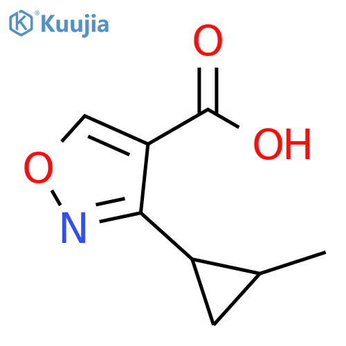 3-(2-methylcyclopropyl)-1,2-oxazole-4-carboxylic acid structure