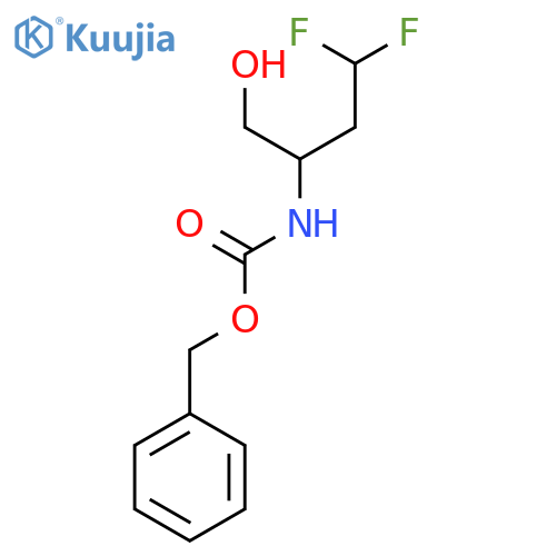 benzyl N-(4,4-difluoro-1-hydroxybutan-2-yl)carbamate structure