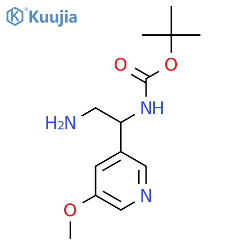 tert-butyl N-2-amino-1-(5-methoxypyridin-3-yl)ethylcarbamate structure