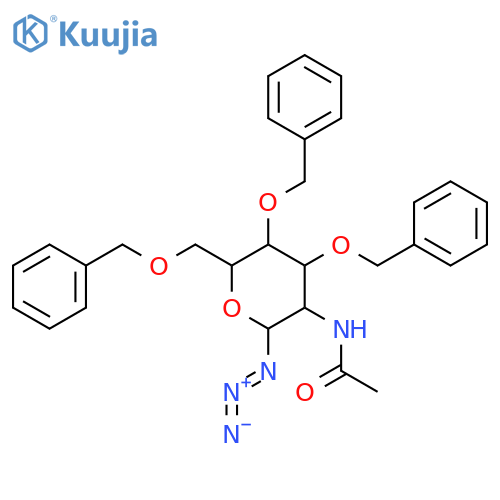 2-Acetamido-3,4,6-tri-O-benzyl-2-deoxy-β-D-glucopyranosyl Azide structure