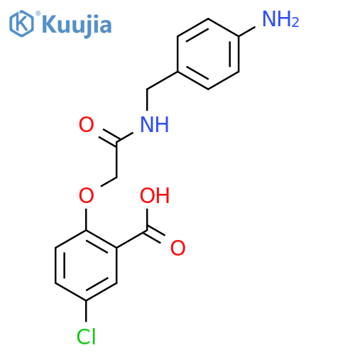 Benzoic acid,2-[2-[[(4-aminophenyl)methyl]amino]-2-oxoethoxy]-5-chloro- structure