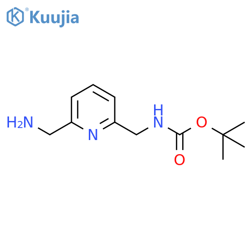 tert-butyl (6-(aminomethyl)pyridin-2-yl)methylcarbamate structure