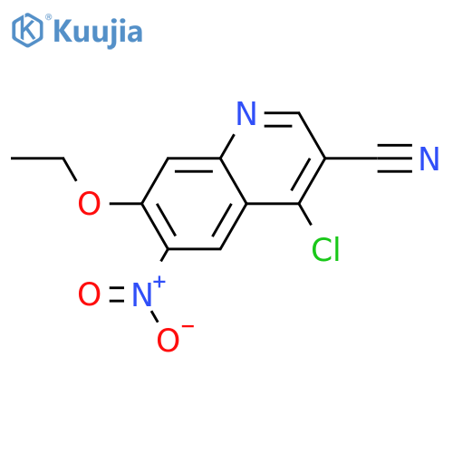 4-Chloro-3-cyano-7-ethoxy-6-nitroquinoline structure
