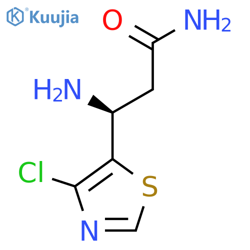 (3S)-3-amino-3-(4-chloro-1,3-thiazol-5-yl)propanamide structure