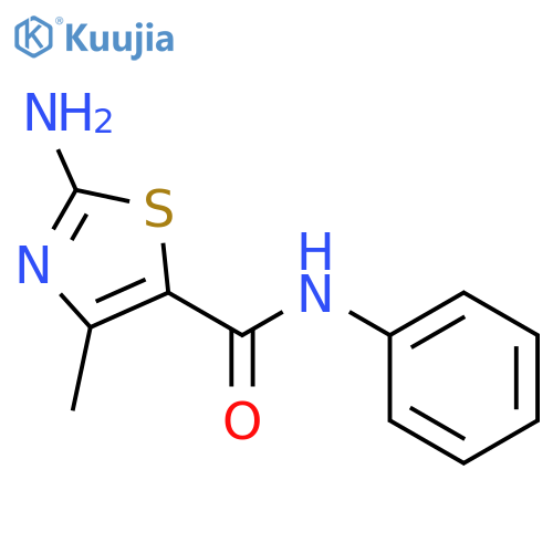 2-amino-4-methyl-N-phenyl-1,3-thiazole-5-carboxamide structure