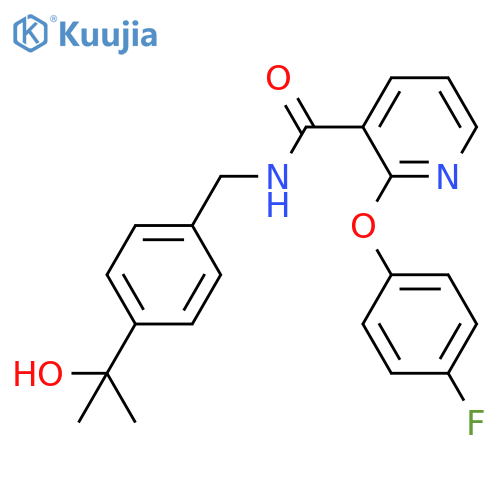 3-Pyridinecarboxamide,2-(4-fluorophenoxy)-N-[[4-(1-hydroxy-1-methylethyl)phenyl]methyl]- structure